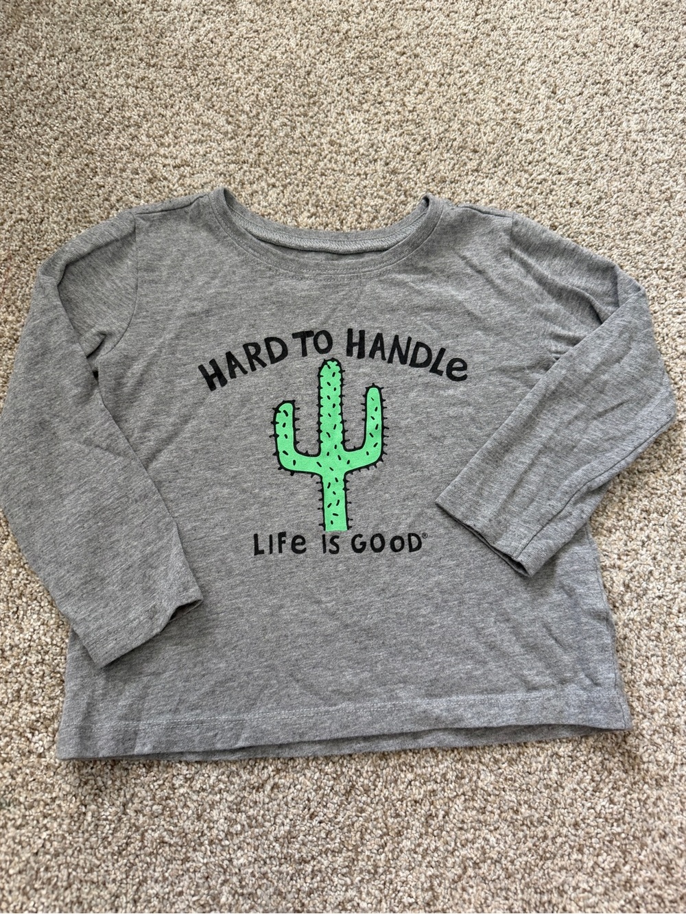 Life is Good Hard to Handle Toddler Long Sleeve Tee